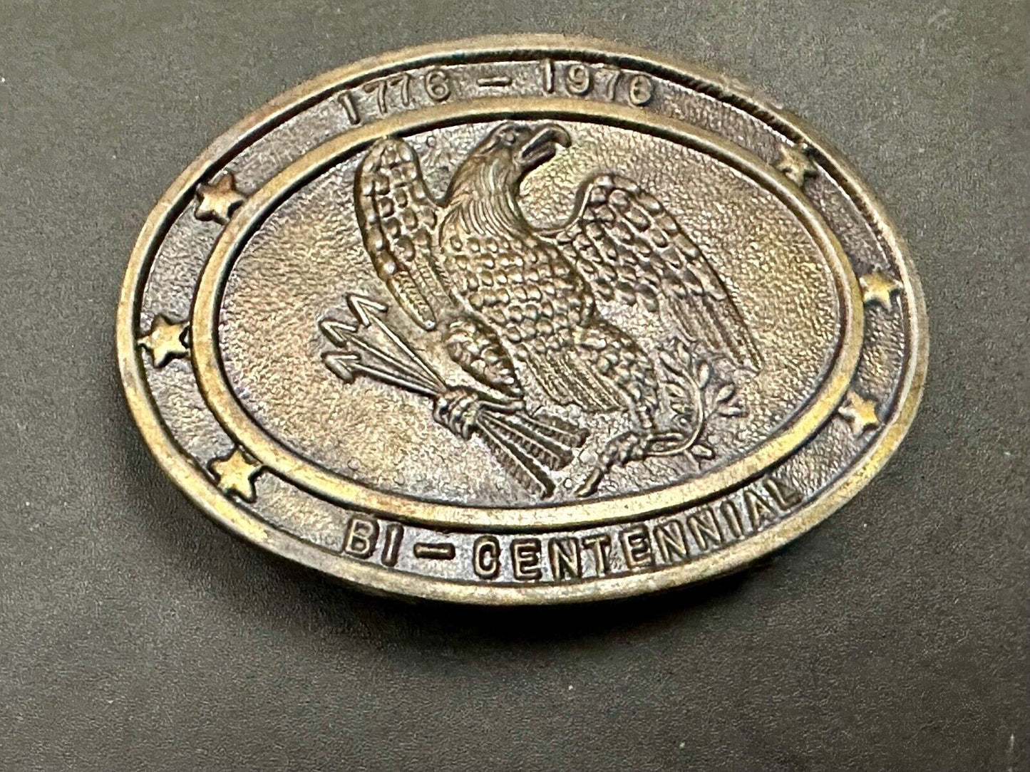 Bicentennial USA America 1776 - 1976 Eagle Arrows Vintage belt buckle