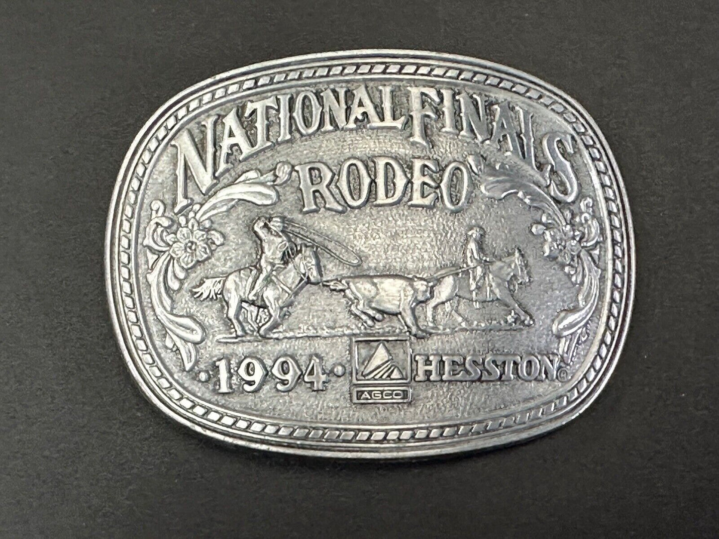 1994 Adult Sized NFR National Finals Rodeo ADM belt buckle
