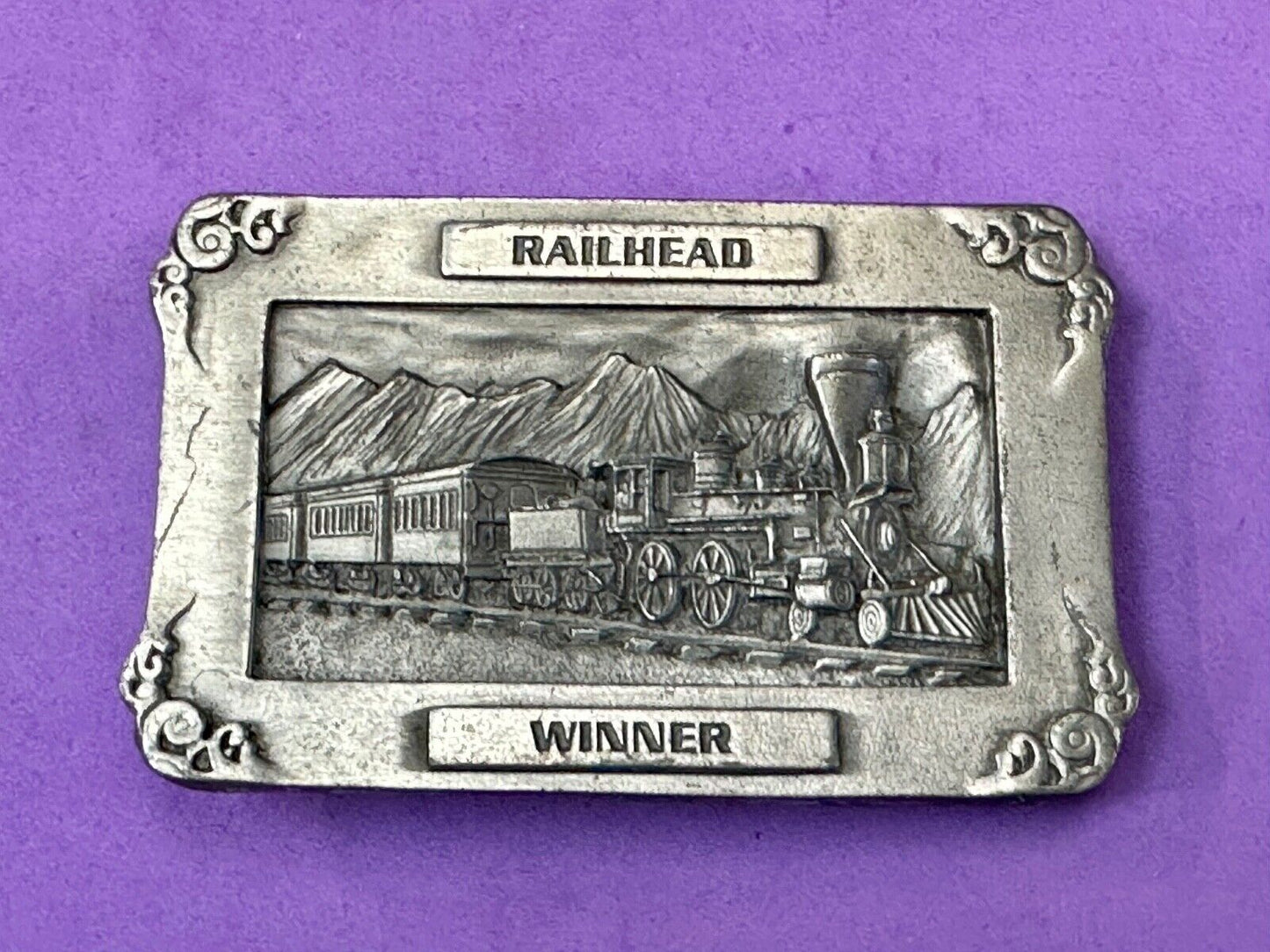 Train RR Railhead Winner ARIZONA COWBOY SHOOTERS ASSOCIATION BELT BUCKLE