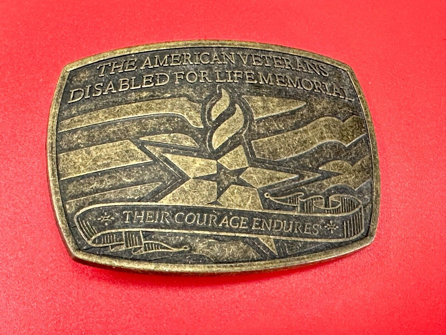 The American Veterans Disabled for Life Memorial Belt Buckle 2006