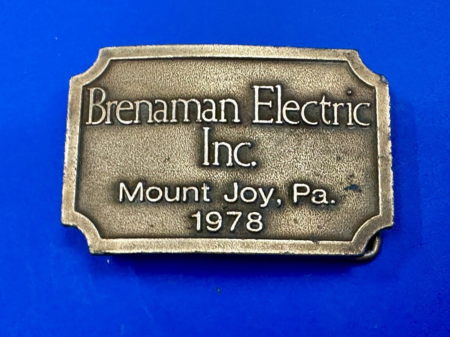 Vintage Brendaman Electric Company Inc - Mount Joy PA Hitline belt buckle