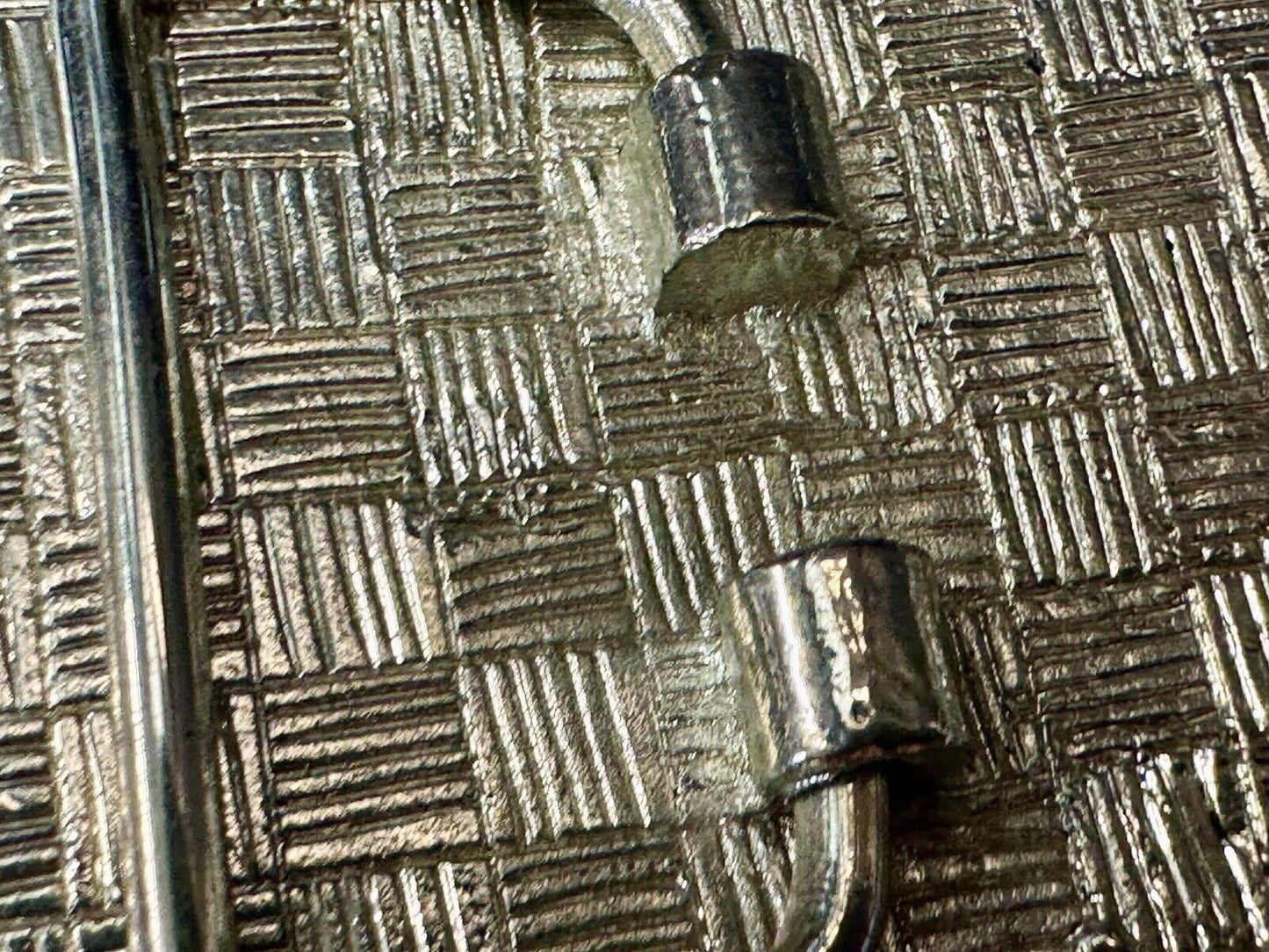 Vintage Appearance silver tone oval Belt Buckle - missing a few Rhinestone's