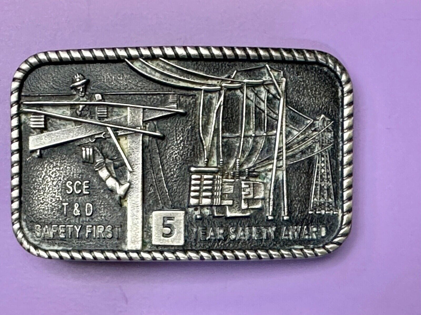Belt Buckle SCD Pole Climber Safety award Belt Buckle