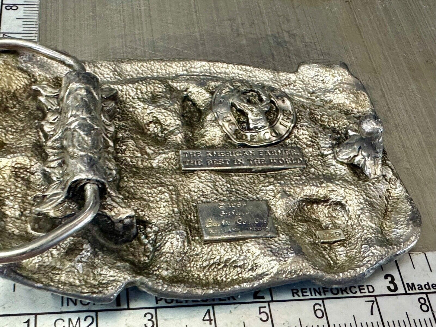 The American Farmer - Best in the World Im proud to be a farmer Vtg belt buckle