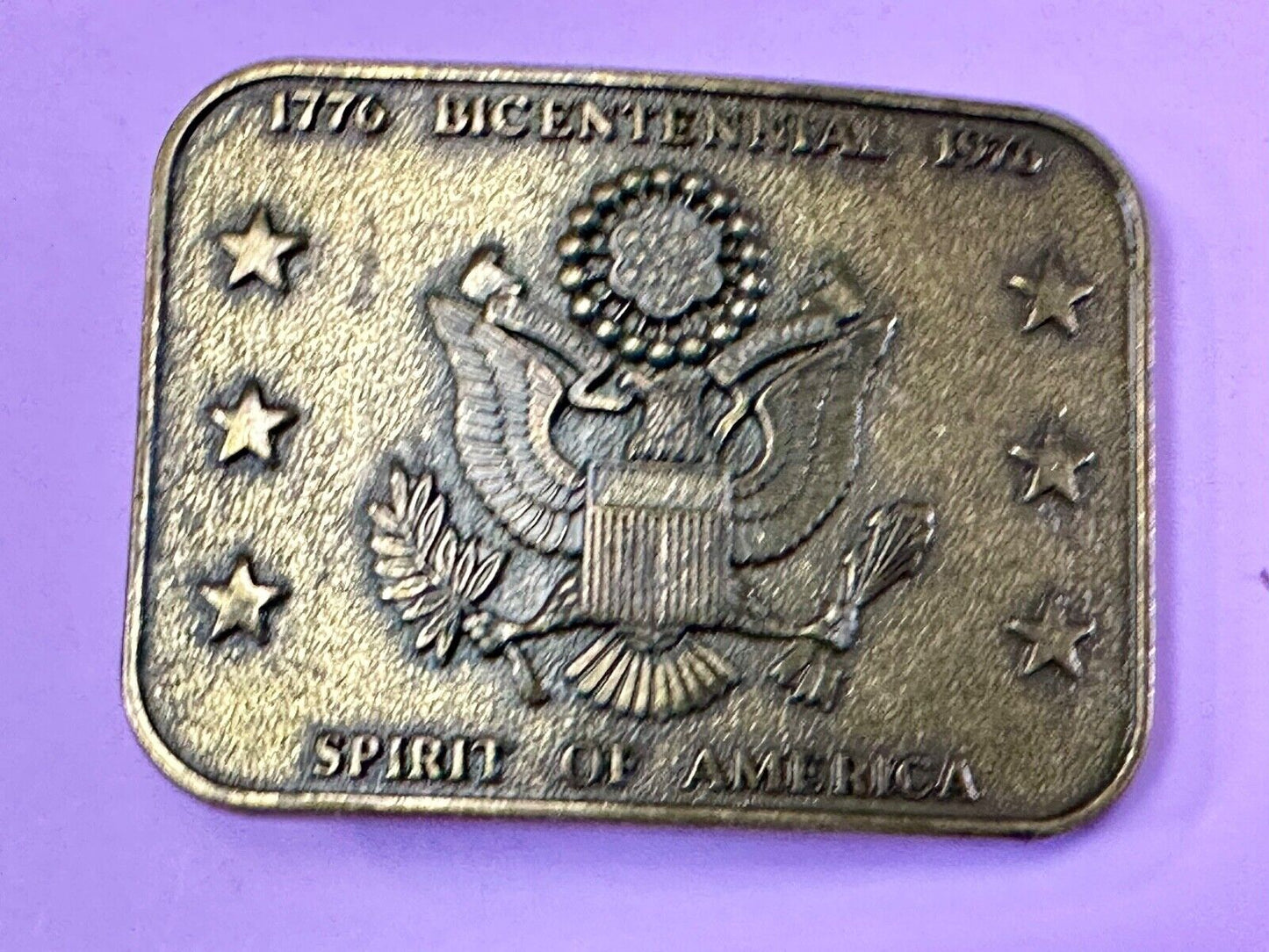 The Spirit of 76 - Patriotic American Eagle Emblem Seal vintage belt buckle