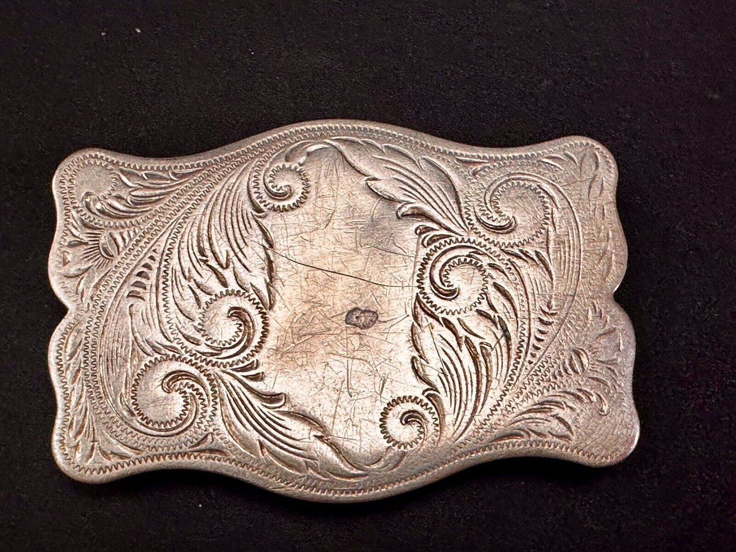 Vintage engraved western flower swirl belt buckle for craft project or to wear!