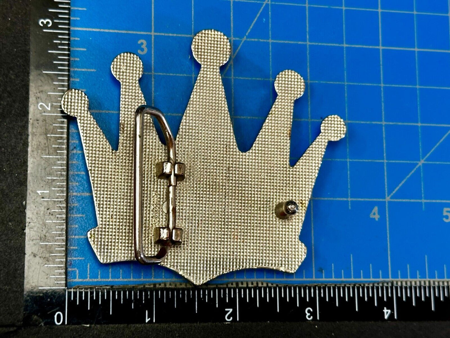 Beautiful Cutout CROWN Five Pointed Figural Rhinestone Accented Belt Buckle