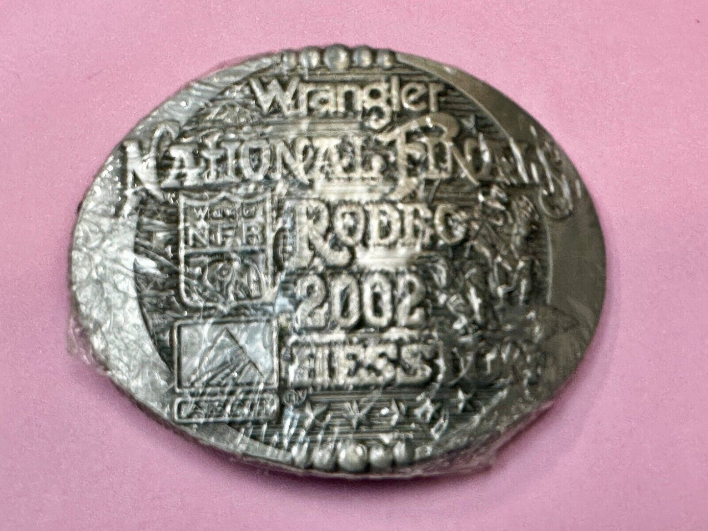 2002 ADULT SIZE NOS NATIONAL FINALS RODEO NFR NOS Montana S. S Belt Buckle