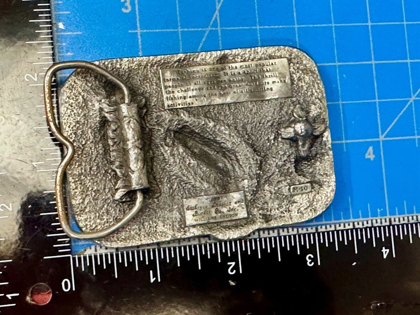 The Thrill of Fishing Vintage 1982 Siskiyou Fish Commemorative Belt Buckle