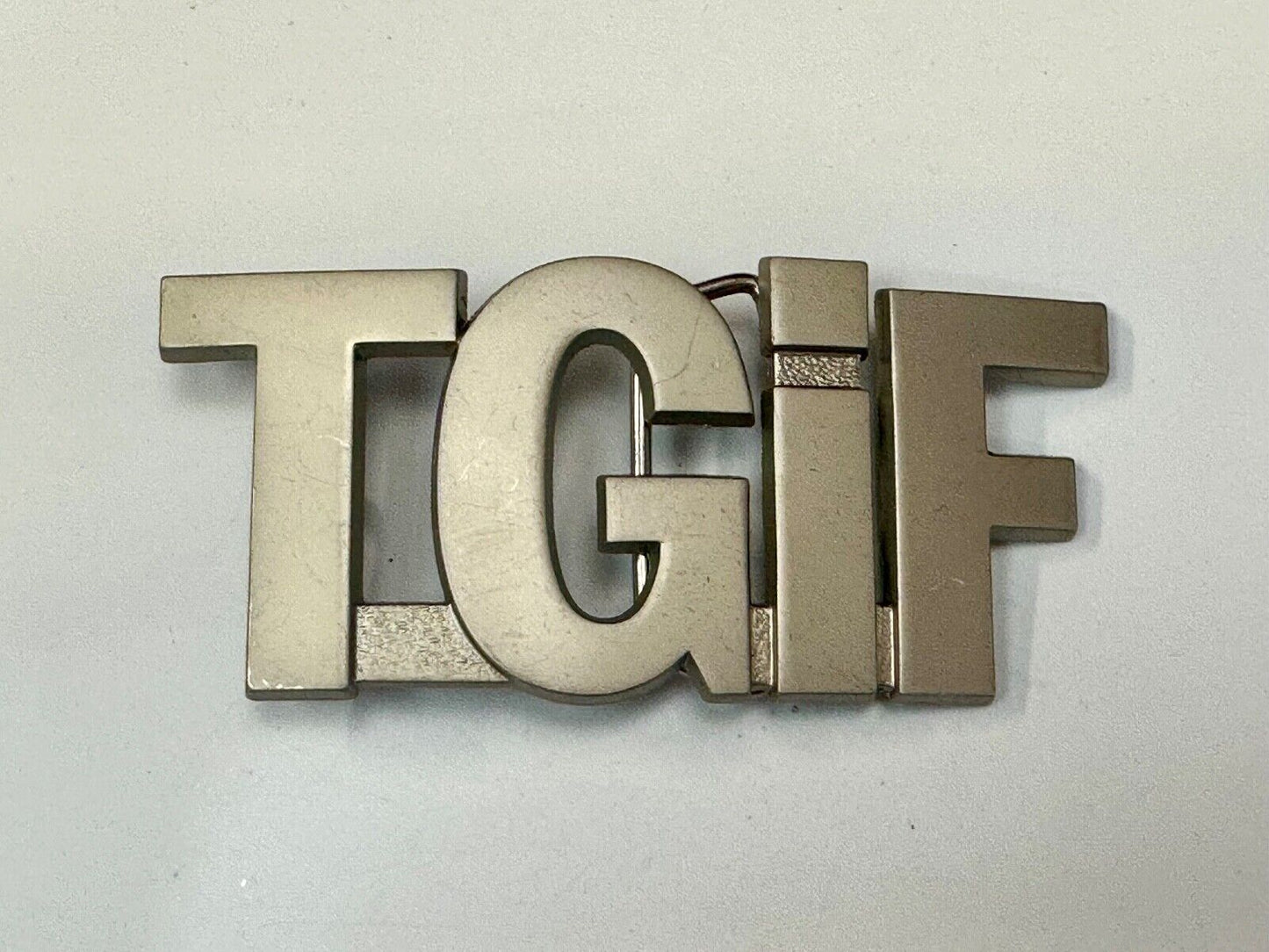 Thank God its Friday - TGIF block letter Novelty Statement belt buckle