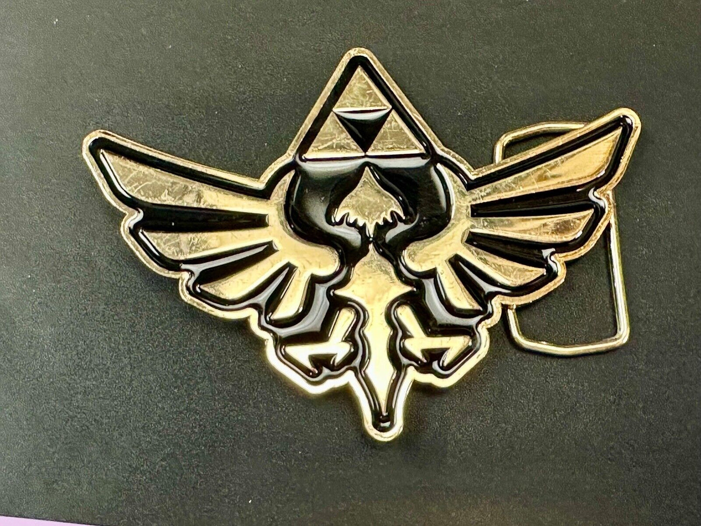 The Legend Of Zelda Black Golden Crest Triforce Nintendo 2014 Belt Buckle