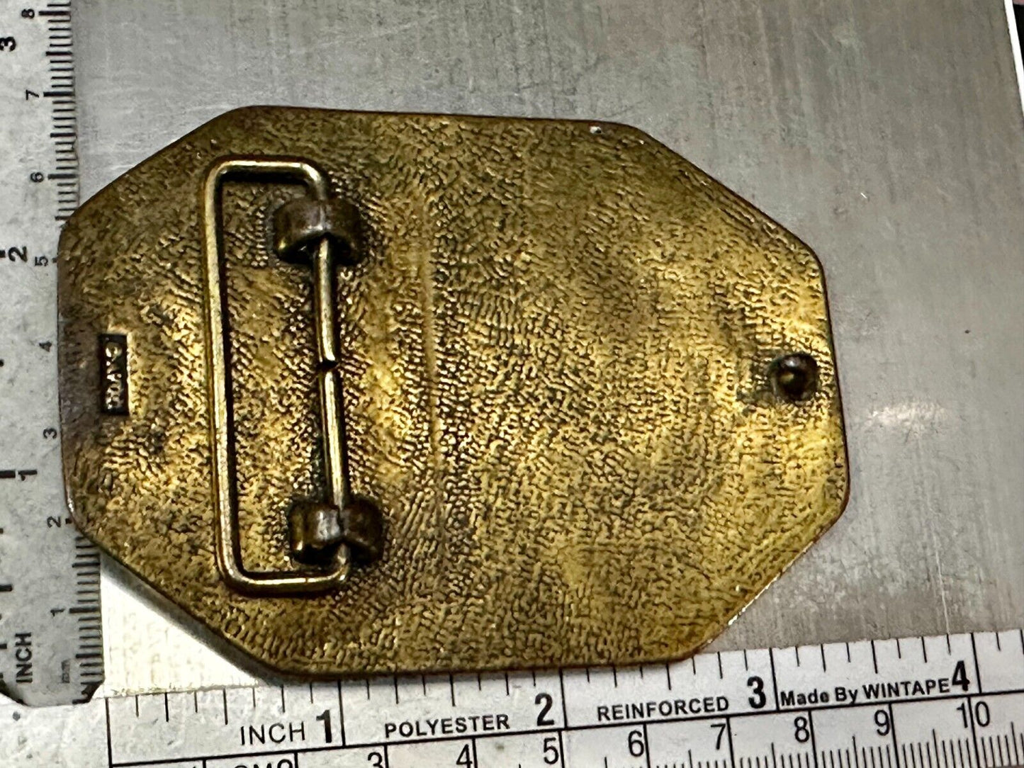 Train Rail Road Collectors Vtg. Avon Brand Brass Tone Steam Engine Belt Buckle