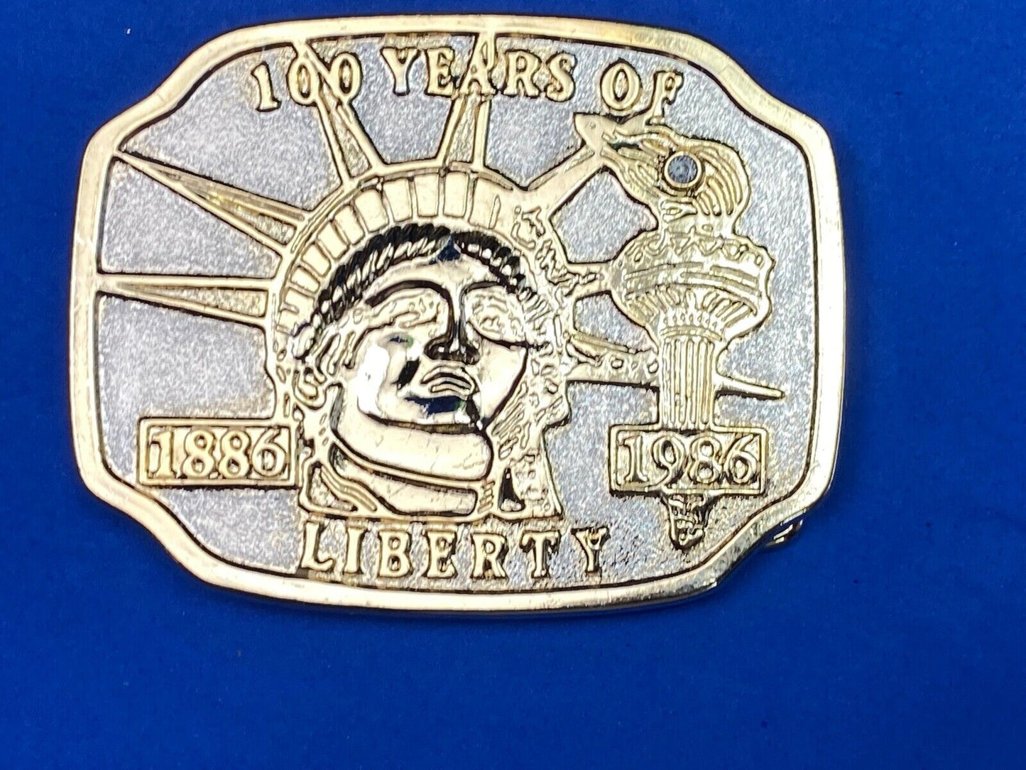 Vintage Belt Buckle 100 Years Of Lady Liberty 1886 - 1986 Statue Of Liberty