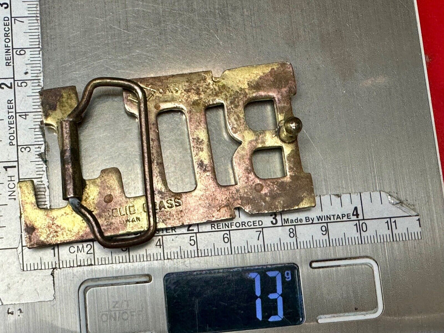 BILL Custom Name in cutout block letters solid brass Baron Belt Buckle
