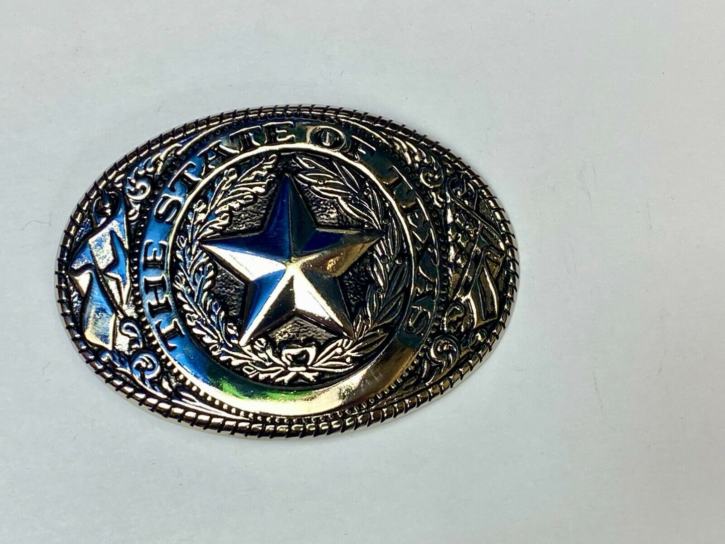 The Great State Of Tx Pride Patriotic Texas Star Flag Ornate Western Belt Buckle