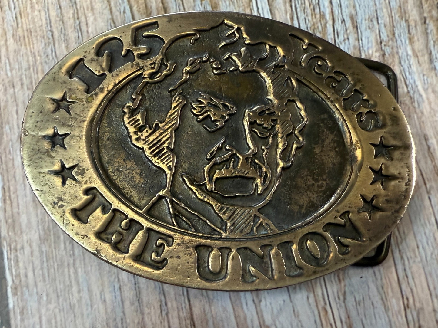 The Union American Civil War 125 Years Grant Clemens Twain Cal Metal Belt Buckle
