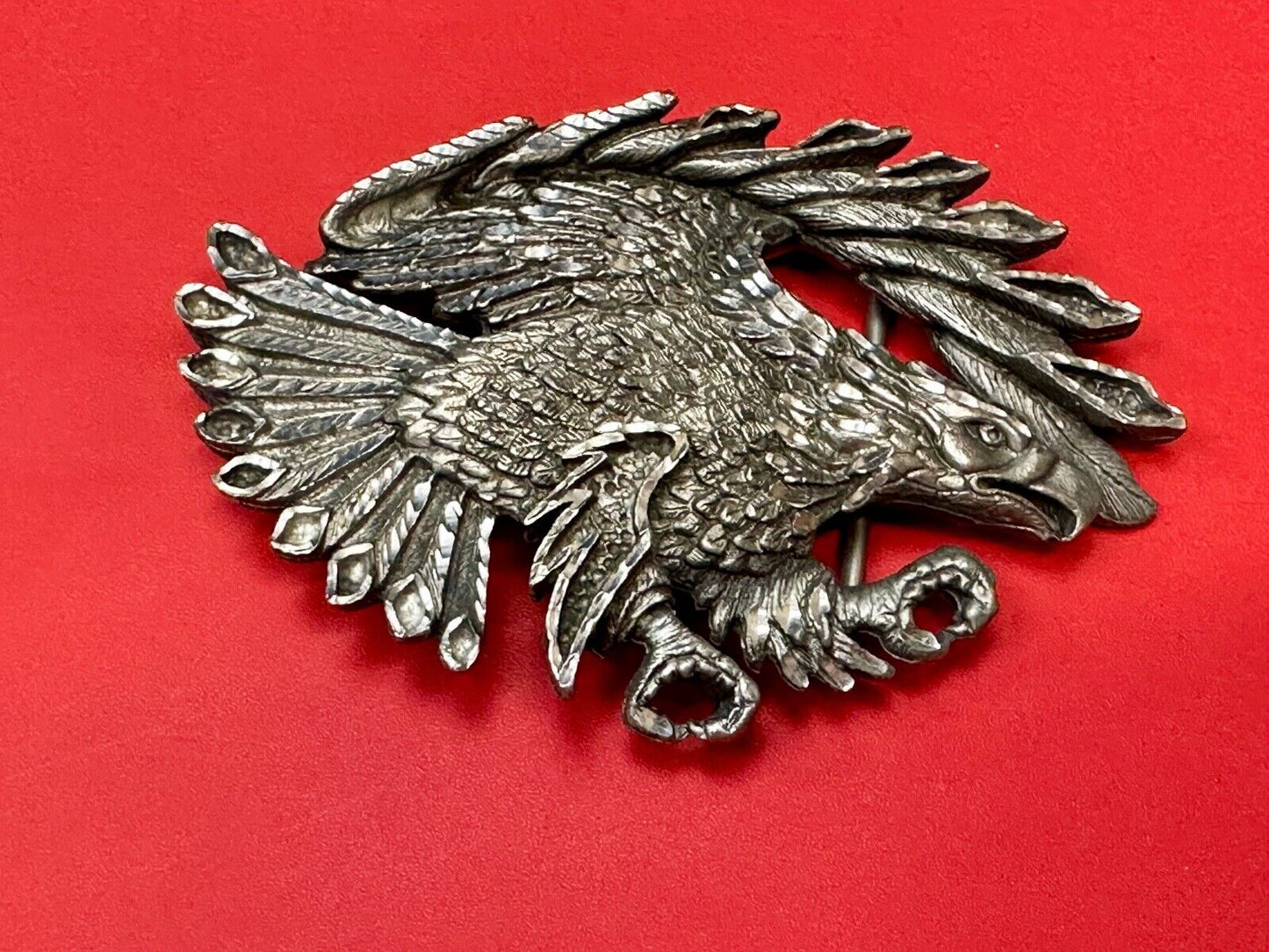 Vintage EJC EAGLE - Attacking Hunting Diving cutout belt buckle