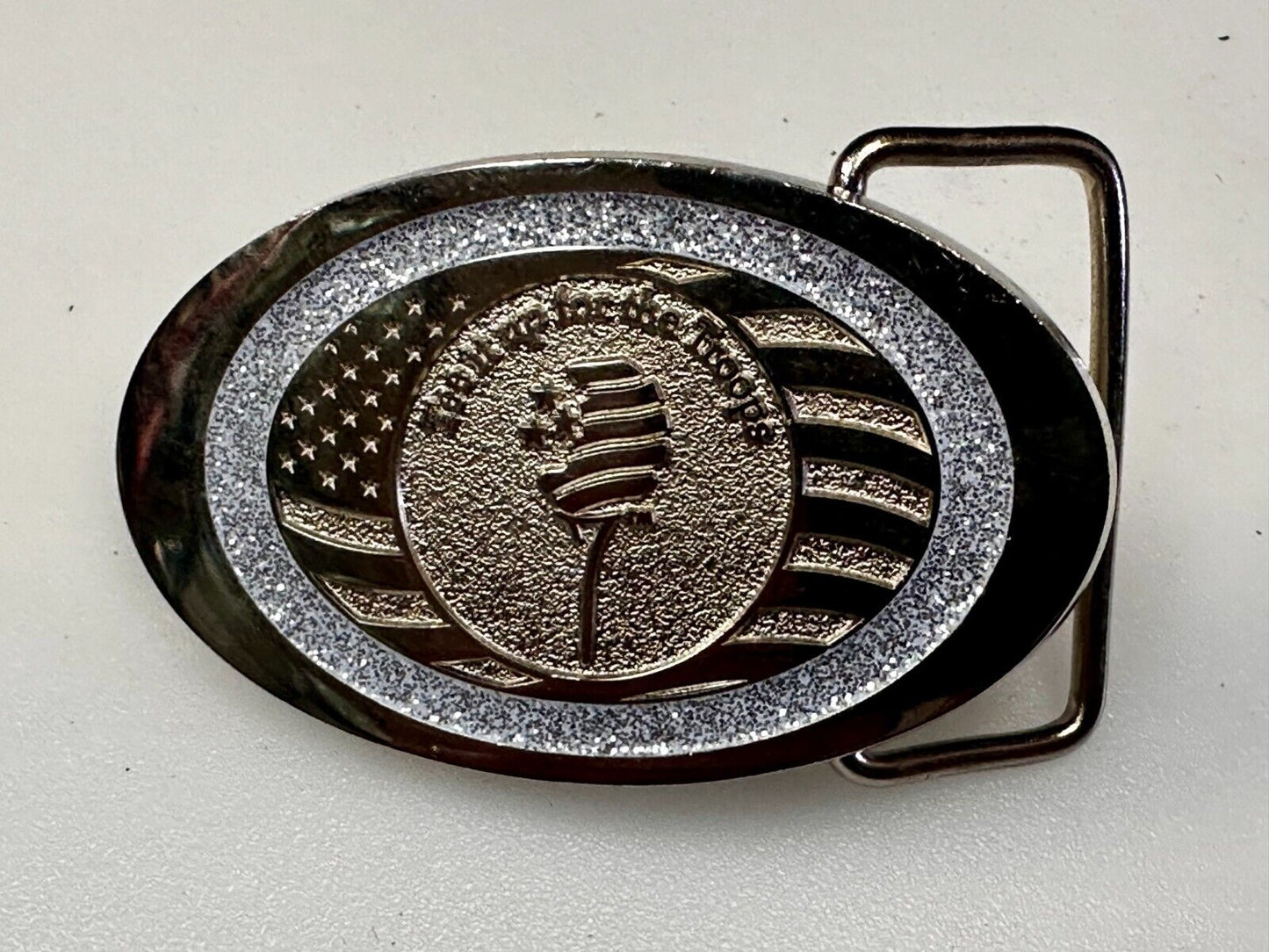 Tee It Up For The Troops Non Profit Organization Promo Award 2 Tone Belt Buckle