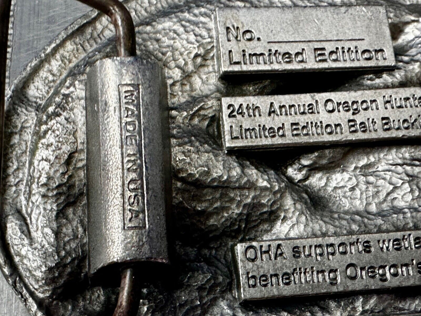 24th Annual Oregon Hunters Association Commemorative Limited Edition Belt Buckle