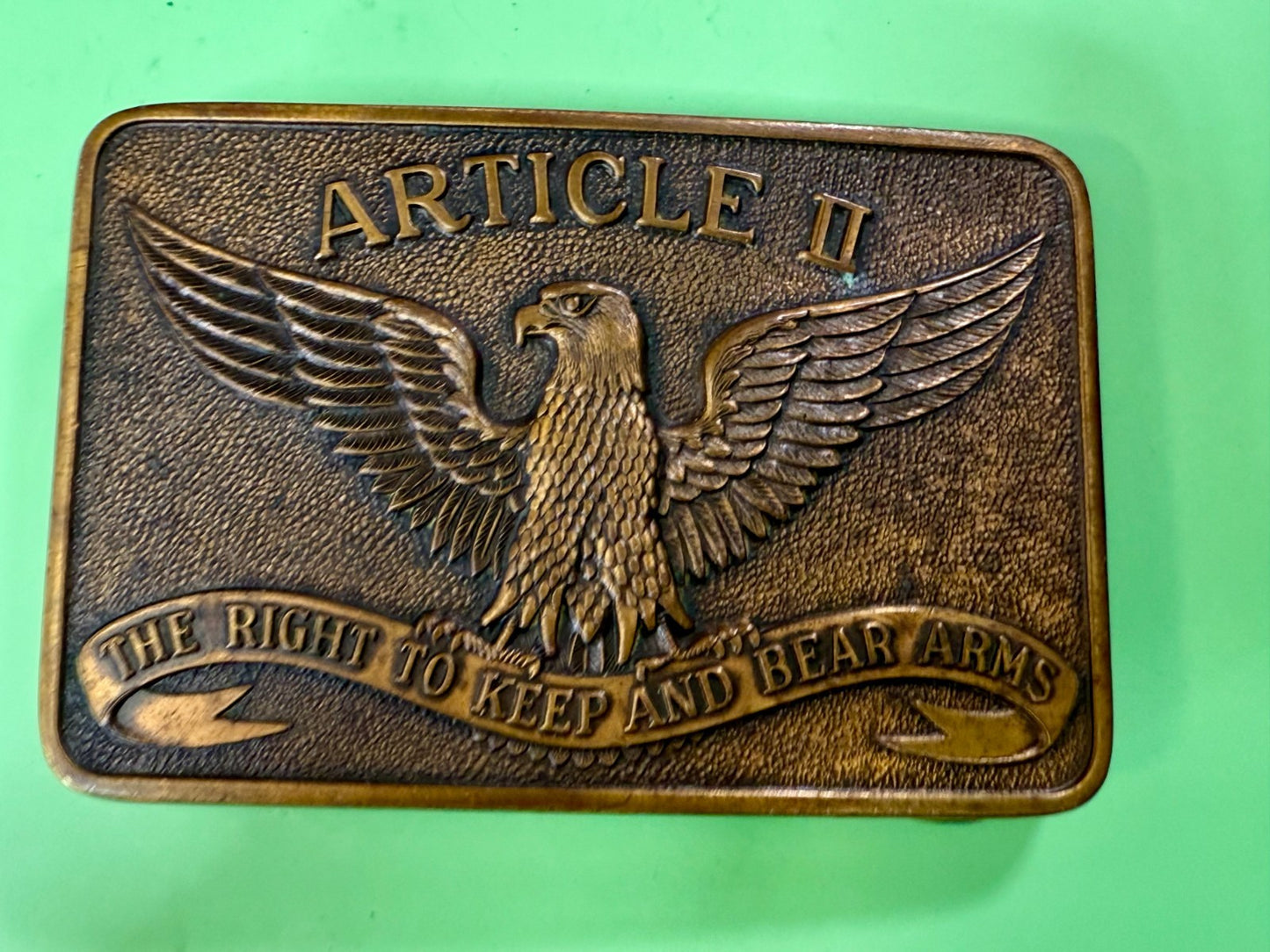 Article II The Second Amendment The Right To Keep and Bear Arms Belt Buckle- LS