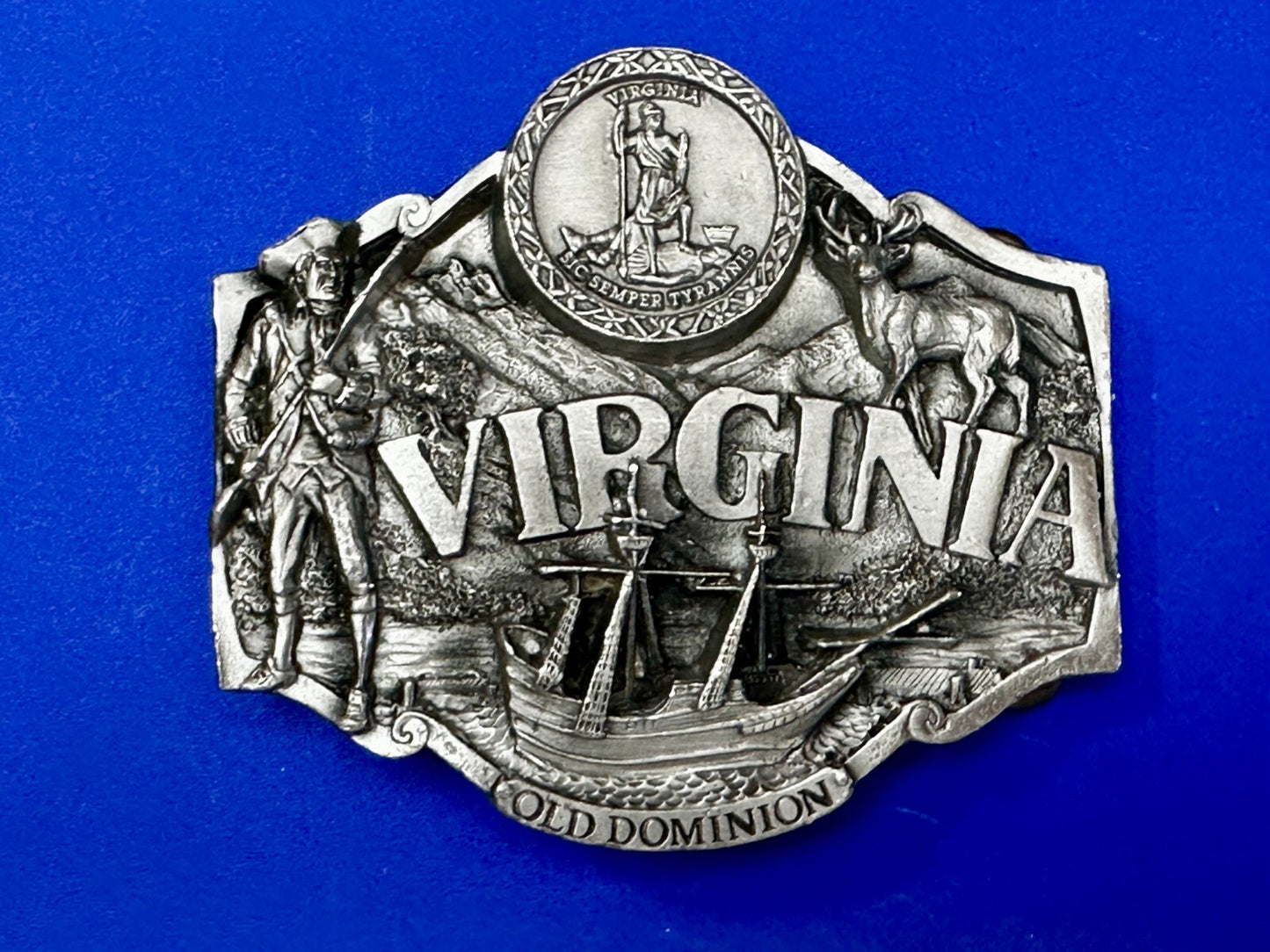 The States of Virginia Old Dominion Dogwood Cardinal 1987 Siskiyou Belt Buckle