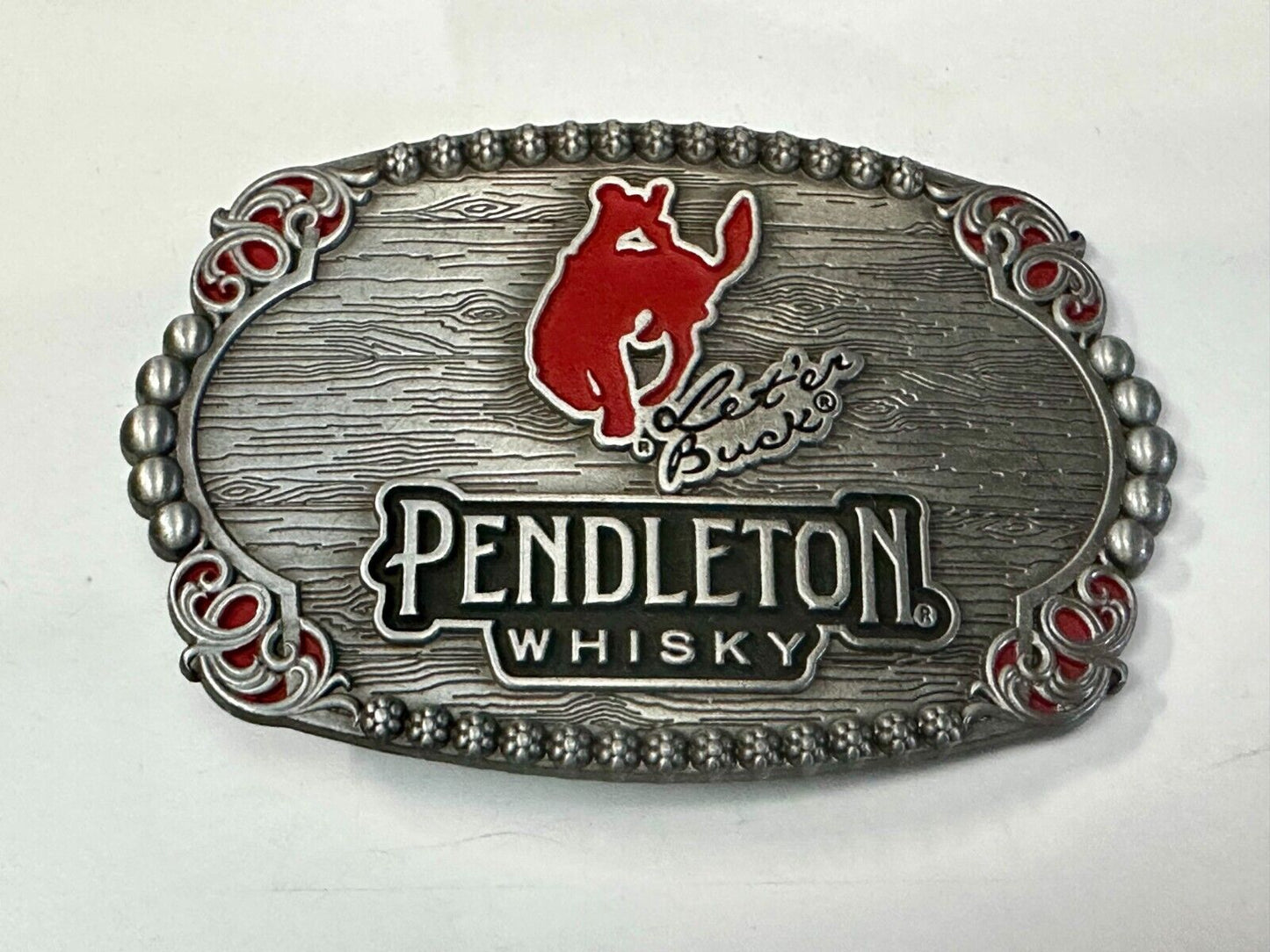 2023 Pendleton whiskey Let'er Buck Rodeo Cowboy Montana Silversmiths Belt Buckle