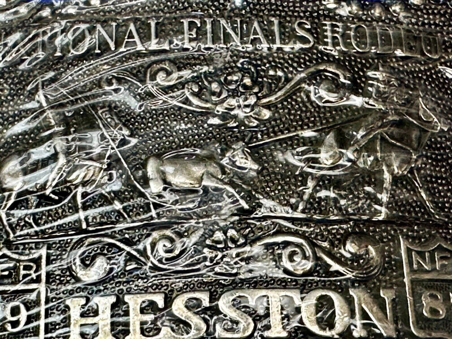 1987 National Finals Rodeo NFR Cowboy Western NOS Belt Buckle in wrap