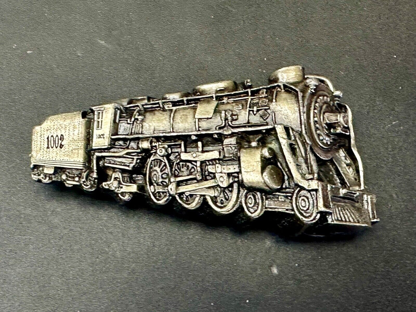 Train Steam Locomotive Vintage 1978 Cutout RR Bergamot Belt Buckle #1002