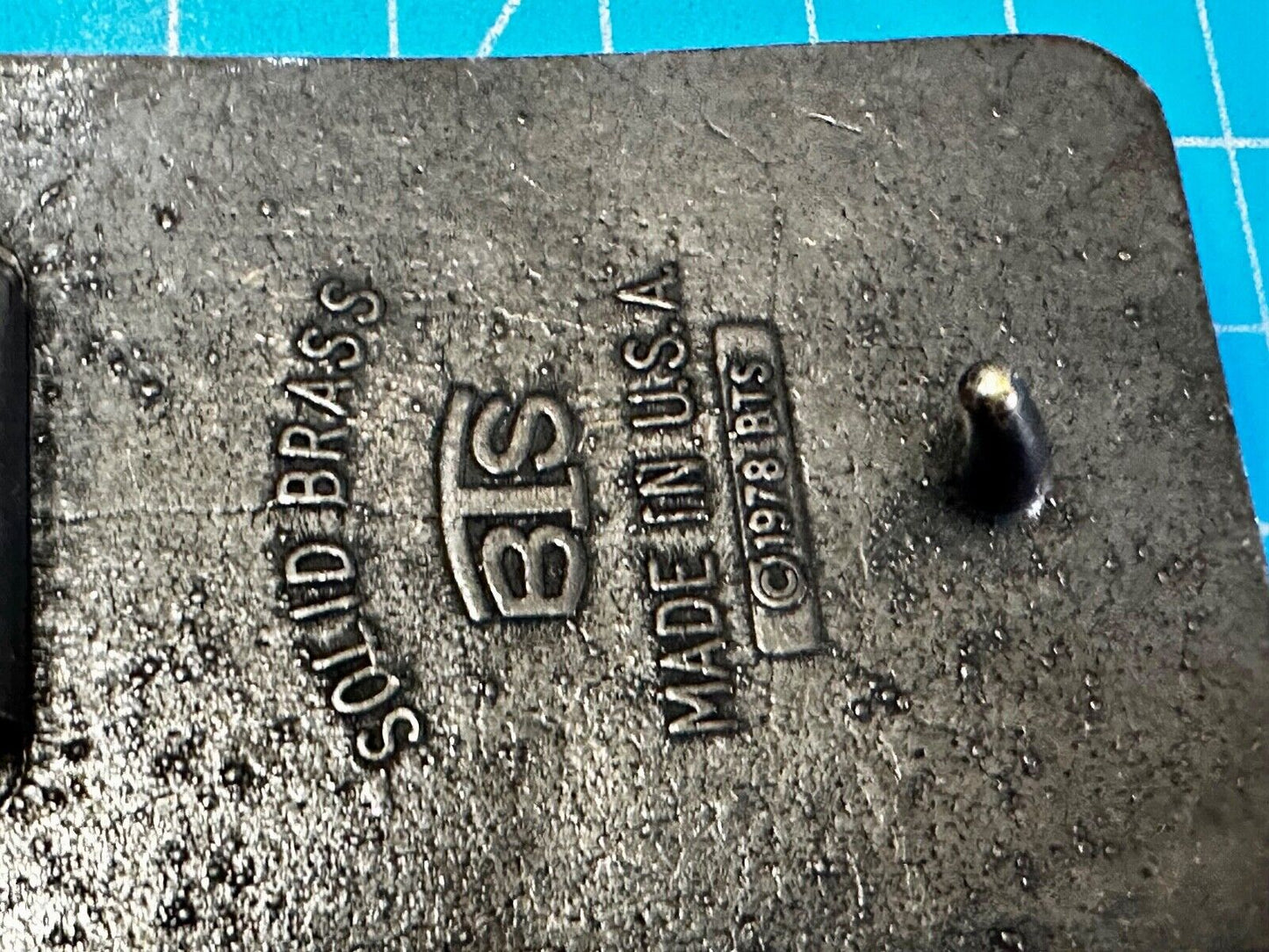 Black Powder Shooter Vintage BTS Solid Brass Belt Buckle - Guns Ammo Military