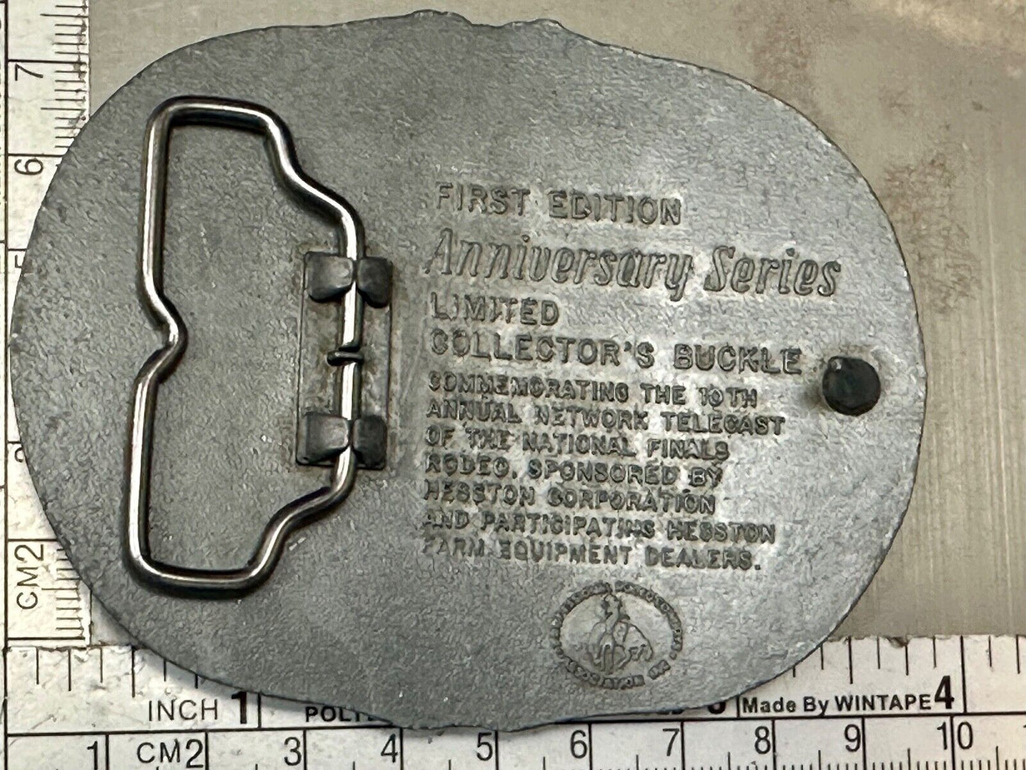 1993 Hesston National Finals Rodeo NFR 25th year celebration Belt Buckle