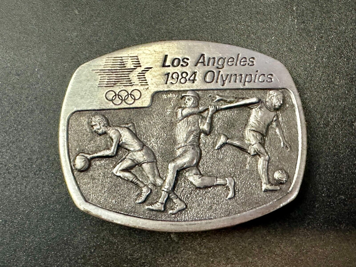 Baseball - 1984 Los Angeles Olympics Commemorative Pewter Sanchez Belt Buckle