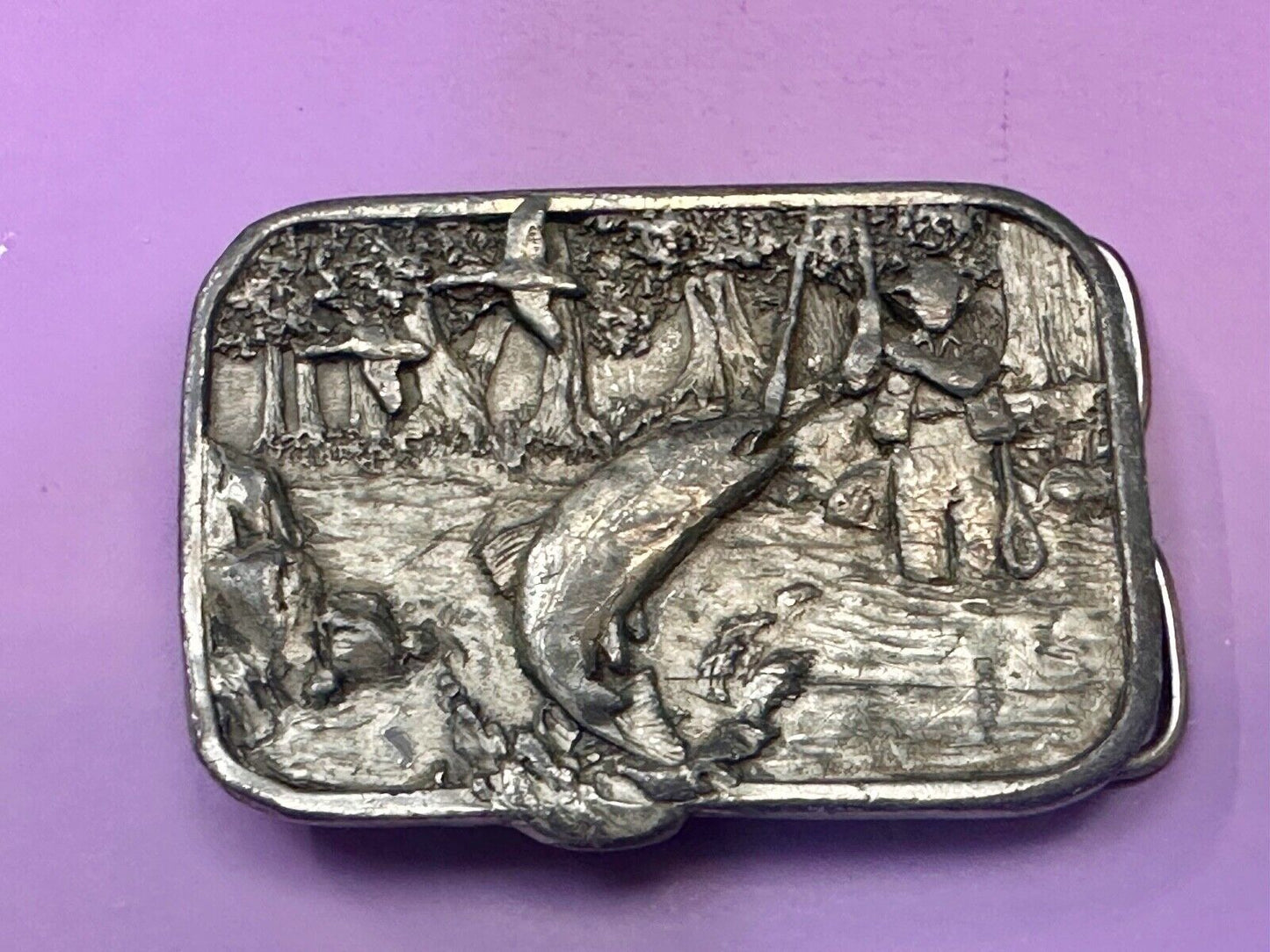 The Thrill of Fishing Vintage 1982 Siskiyou Fish Commemorative Belt Buckle