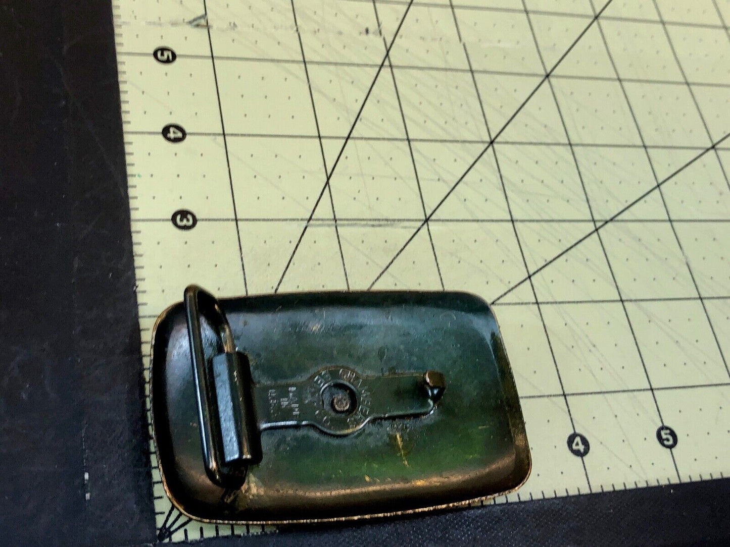 Vintage Chambers Belt Buckle Featuring Raised Horse Saddle