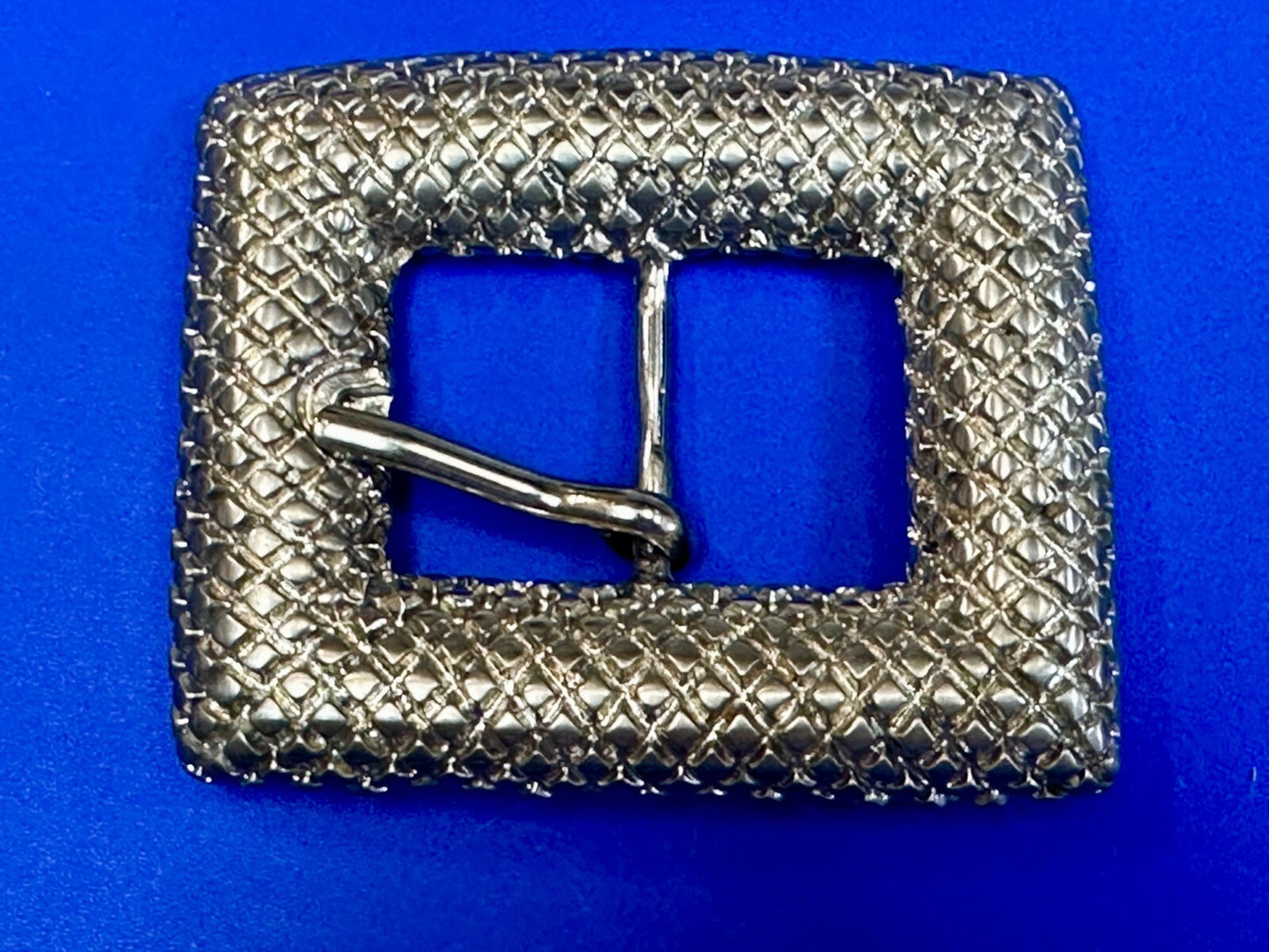 Thick Textured Metal Center Bar Silver Color Hippy Replacement Dress Belt Buckle