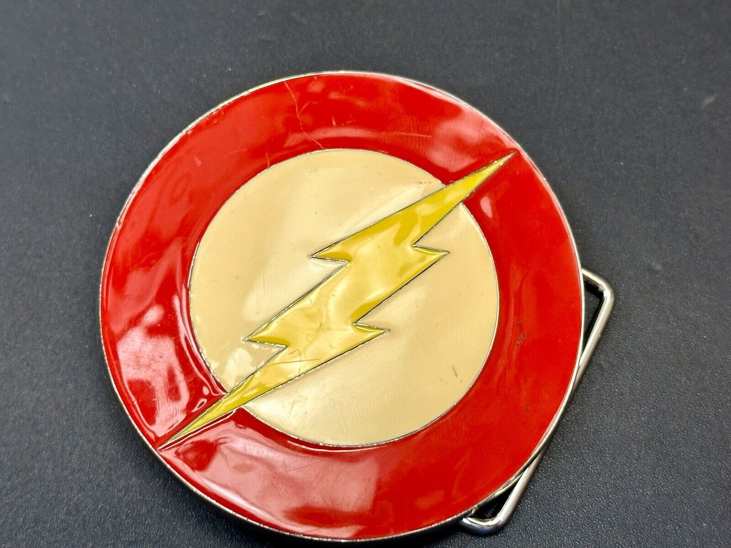 The Flash - Round Emblem Lightning Bolt Belt Buckle by DC Comics and GTO