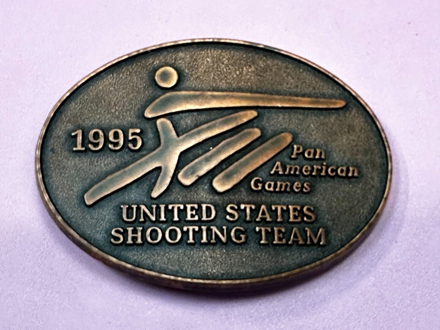 1995 Pan American Games US Shooting Team Vintage Belt Buckle