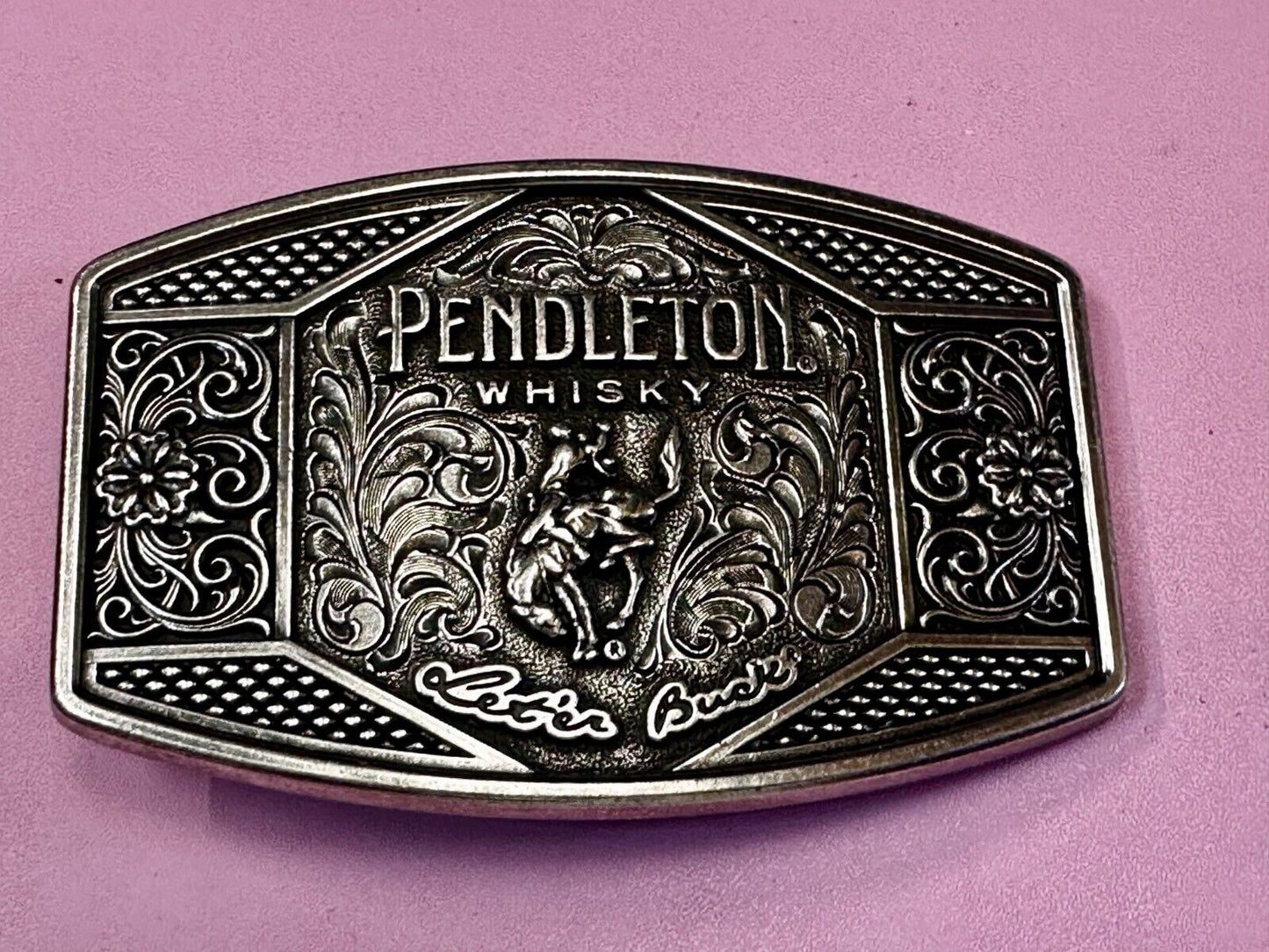 2022 Pendleton Whiskey Let'er Buck Rodeo Cowboy Montana Silversmiths Belt Buckle
