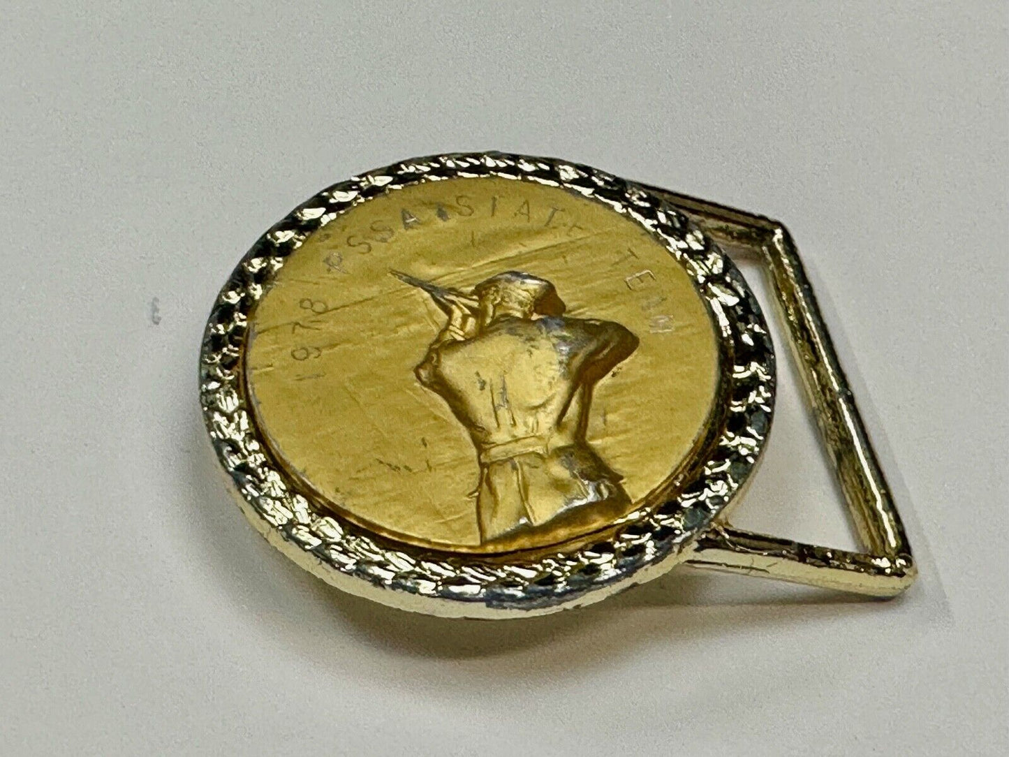 Vintage 1978 PSSA State Team shooting Rare Olympics Collectors belt buckle
