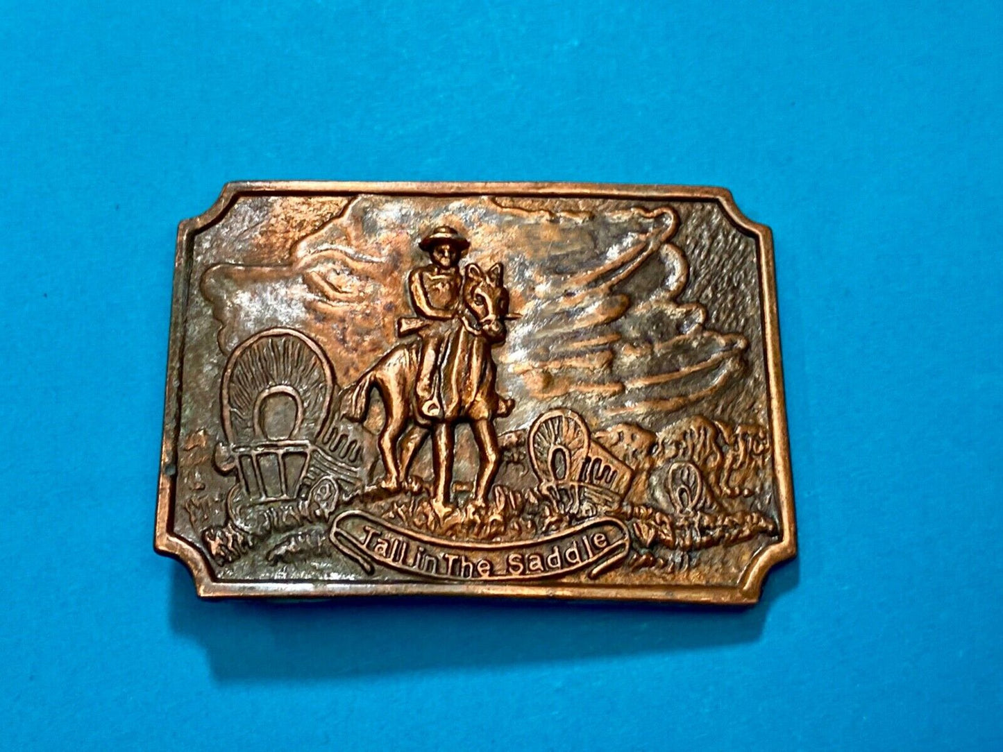 Tall in the Saddle - Western Horse and Cowboy way of life! belt buckle