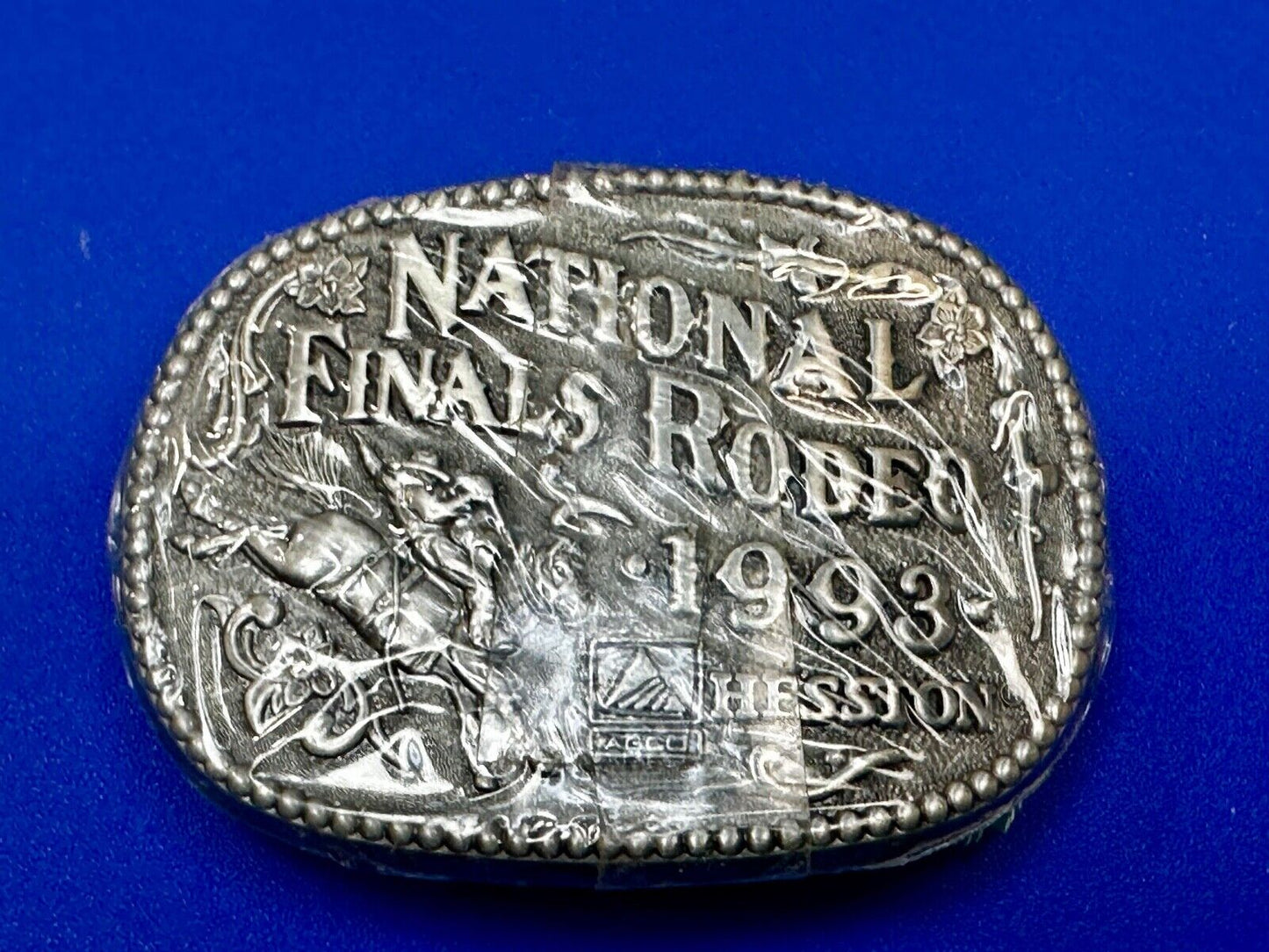 1993 NFR National Finals Rodeo NOS Youth Size Hesston Commemorative Belt Buckle