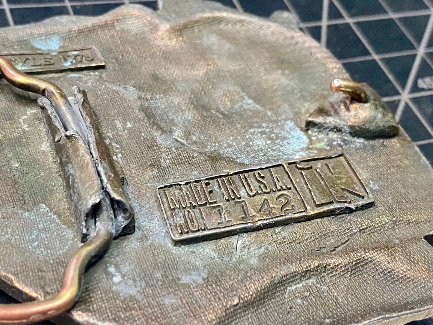 Vintage 1976 Train Locomotive Steam Engine Cut Out Brass Tone Belt Buckle
