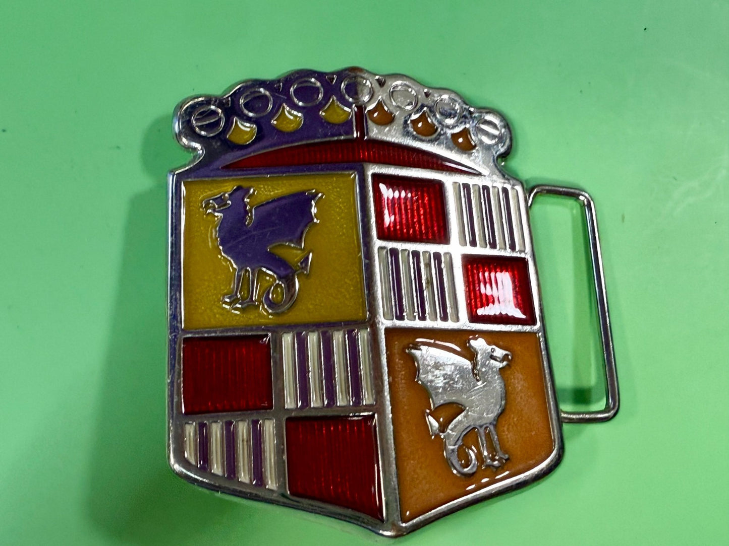 BAD B.A.D. Motor Company 1948 Dragon Crest Shield Logo Promotional Belt Buckle