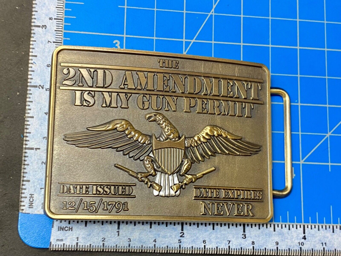 The Second Amendment is my Gun Permit belt buckle