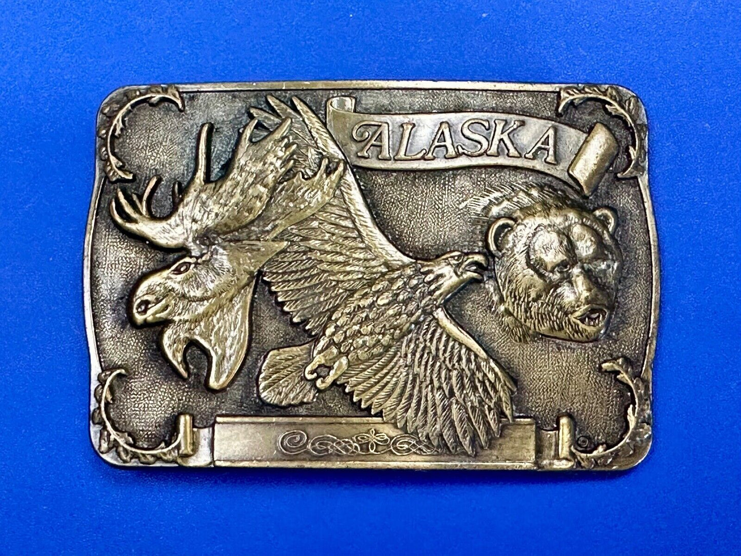 Alaska the great land State Wildlife Commemorative belt buckle. by RJ