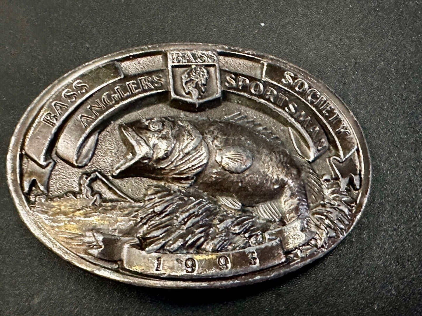 1993 Bass Anglers Sportsman Society Club Belt Buckle