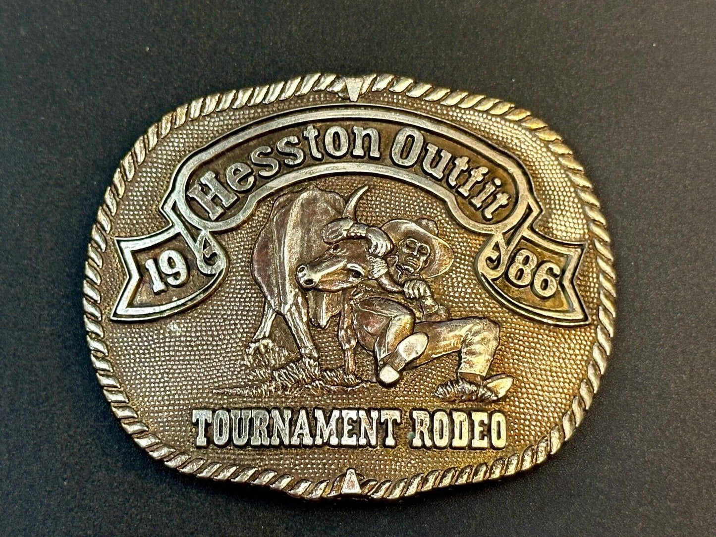 1986 Hesston Outfit Tournament Rodeo - Limited Series No 2 belt buckle