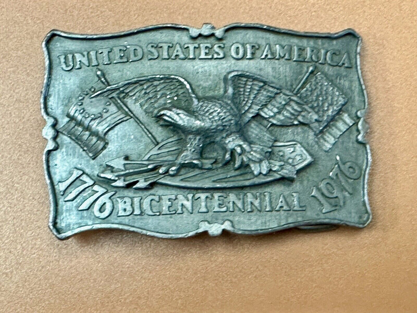 Swiss Miss Patriotic American Eagle 200 year Bicentennial Pride belt buckle