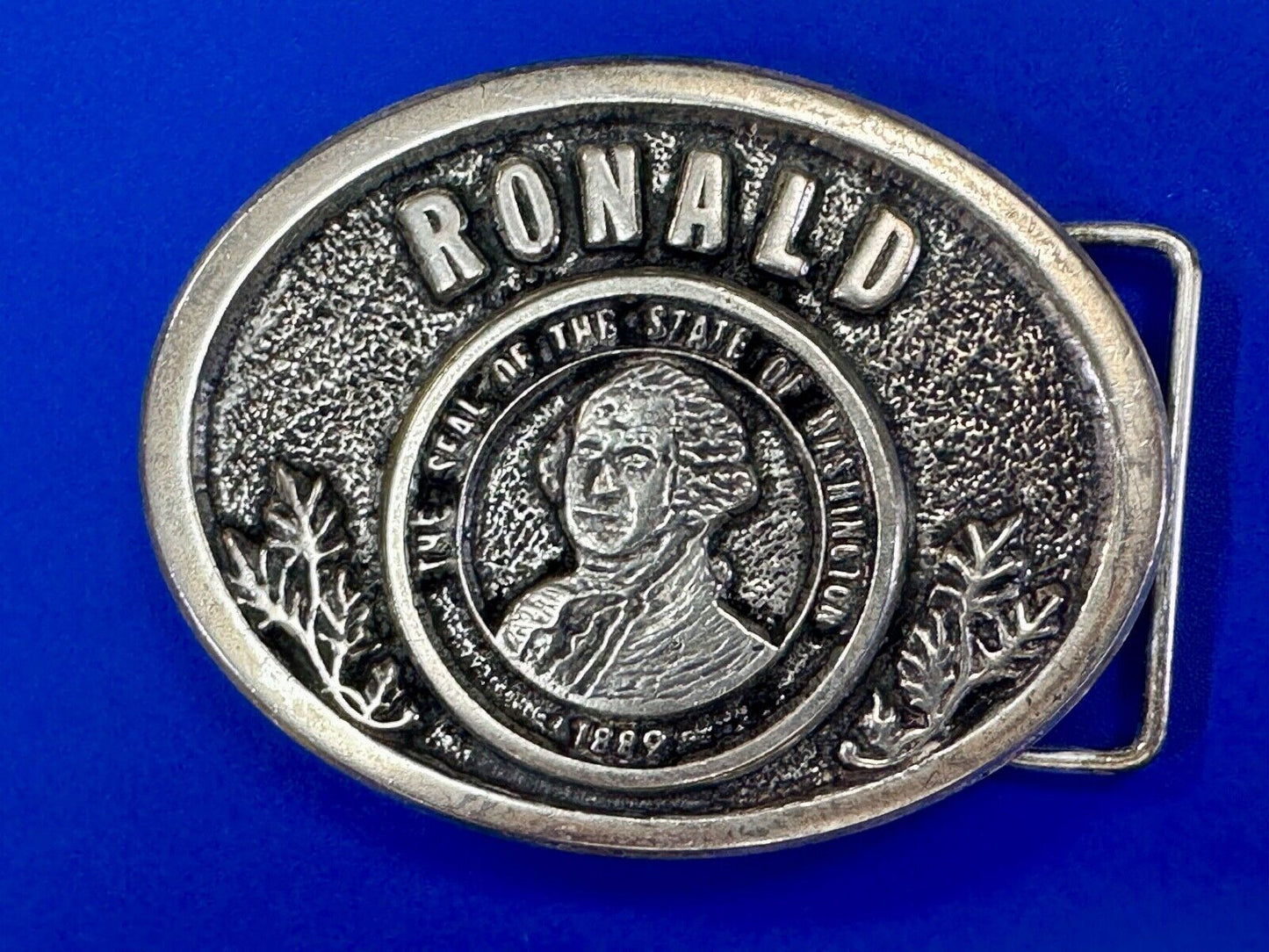 The Seal of the State of Washington Ronald Vtg 1889 belt buckle Art Collectibles