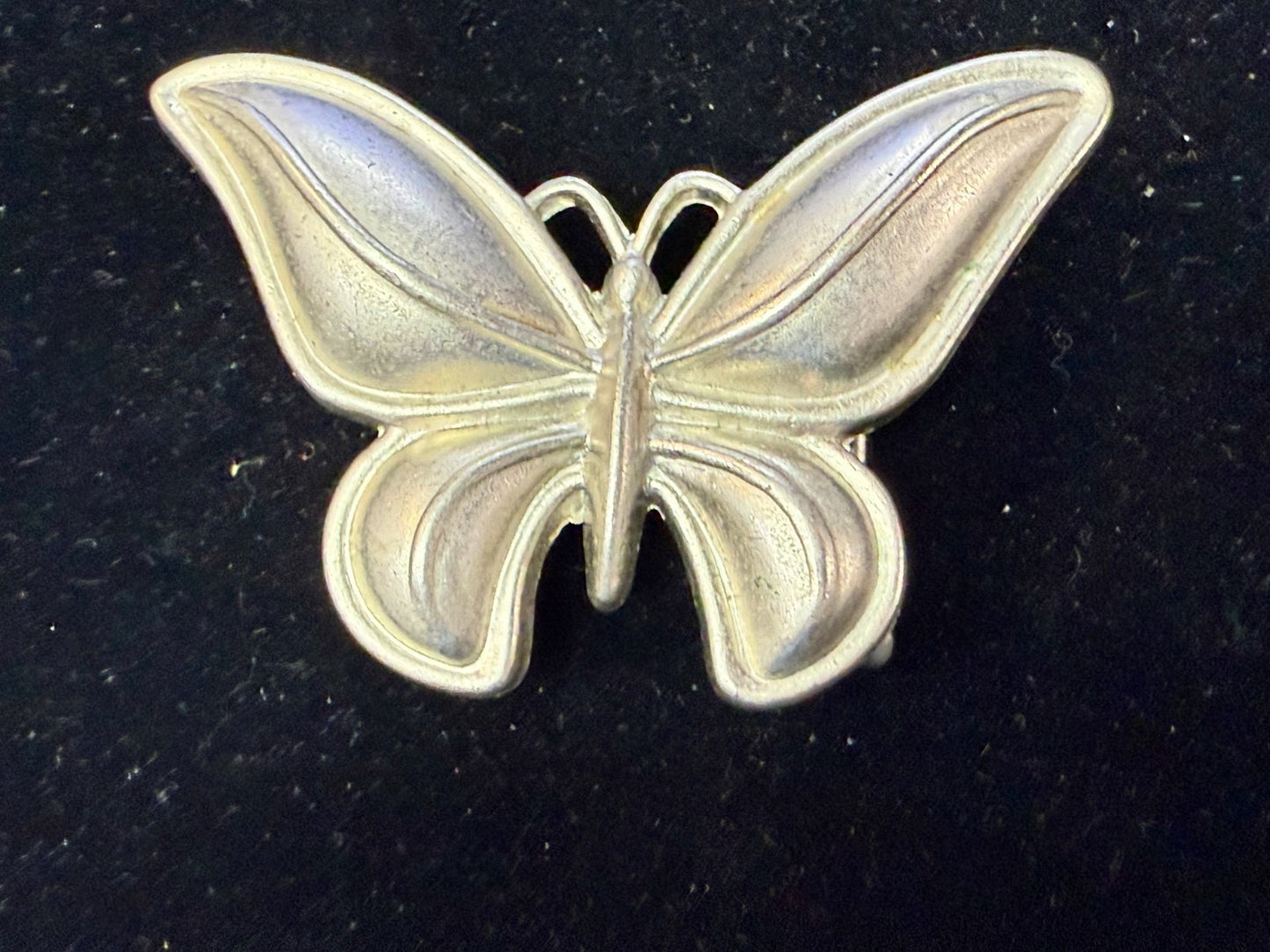 Beautiful Butterfly Shaped Figural Cutout Hippy Vibe Silver Color Belt Buckle