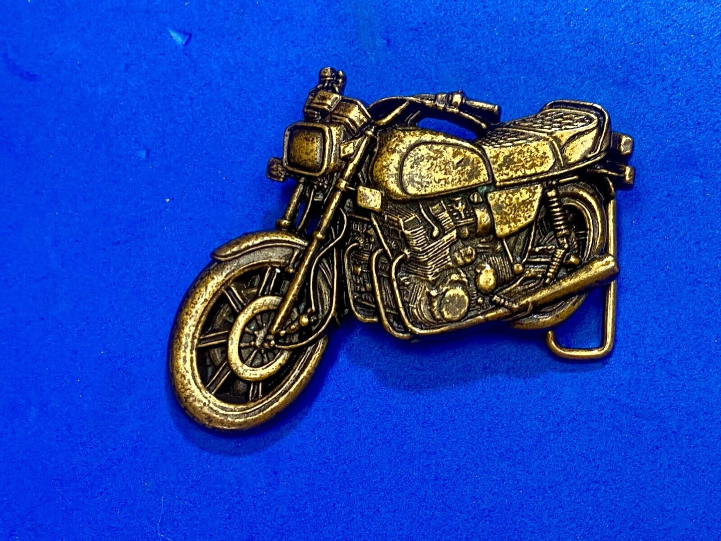 Vintage cutout Motorcycle Honda? Bikers belt buckle by Joomi, JOOL2